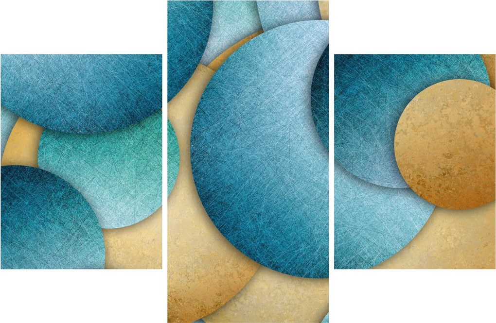 Obraz abstrakcie kruhy (90x60 cm)