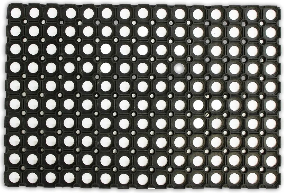 Home Elements Rohožka gumová Dierovaná čierna 40 x 60 cm