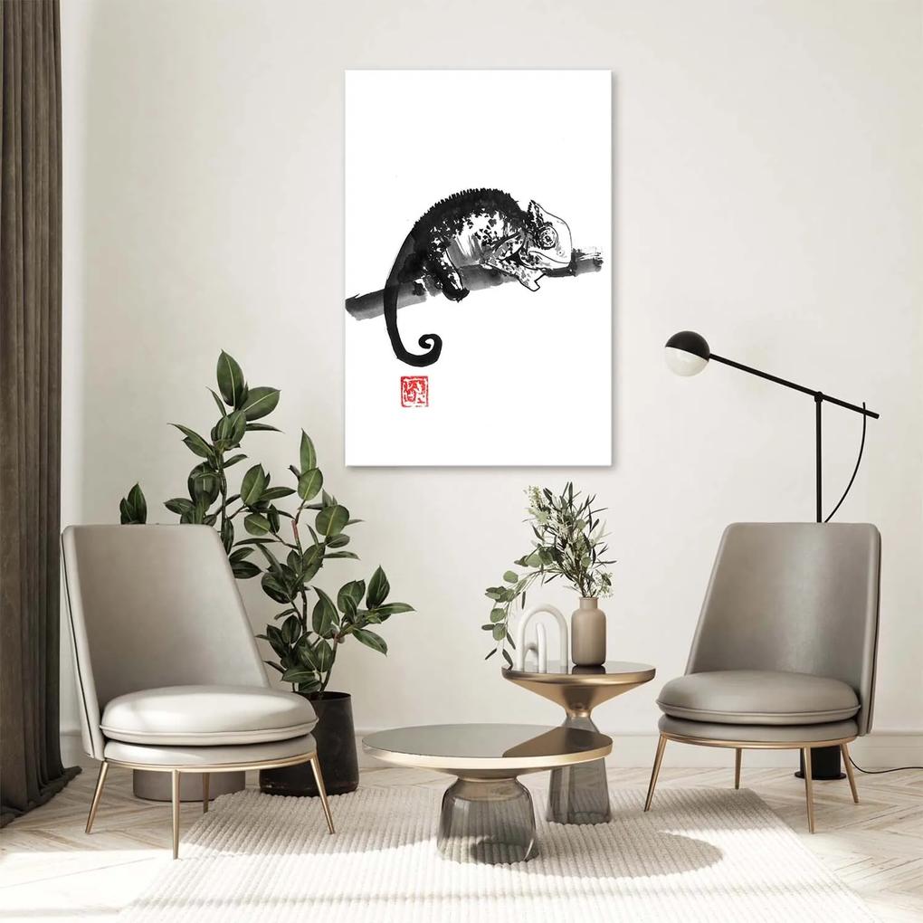 Gario Obraz na plátne Chameleón čb - Péchane Rozmery: 40 x 60 cm