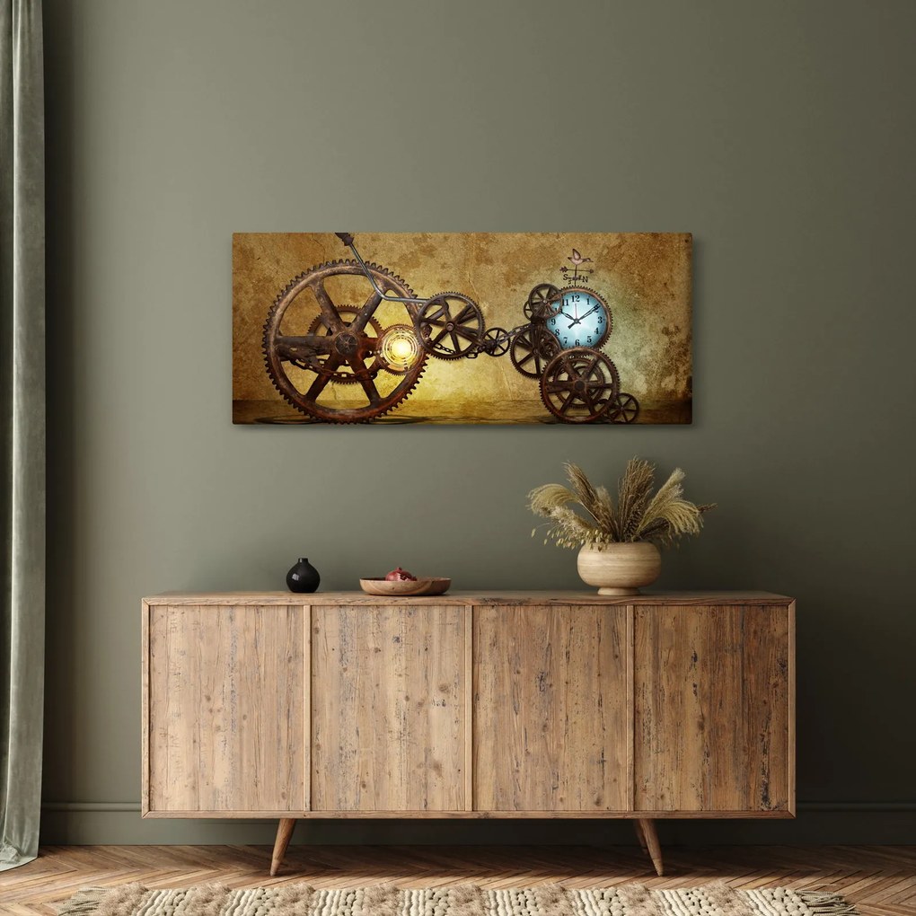 Obraz strojčekov historických hodín (120x50 cm)