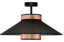 Duolla - Prisadený luster RIO SHINY 1xE27/15W/230V pr. 45 cm čierna/medená