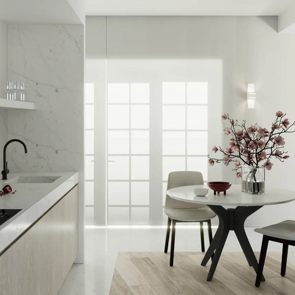 Nástenné svietidlo Loreto, 1x sklenené/biele kovové tienidlo