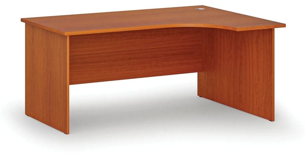 Kancelársky rohový pracovný stôl PRIMO WOOD, 1600 x 1200 mm, pravý, čerešňa