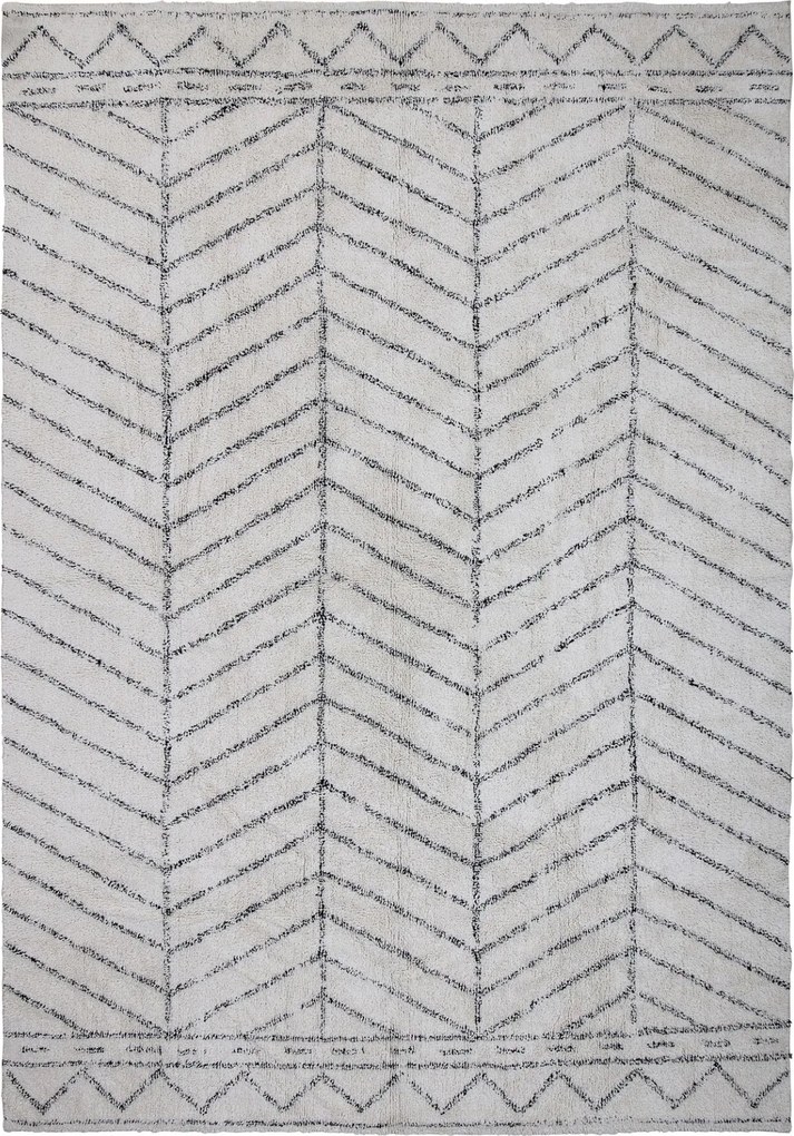 Bloomingville Bavlnený koberec Tufting White Rug 300 × 200 cm