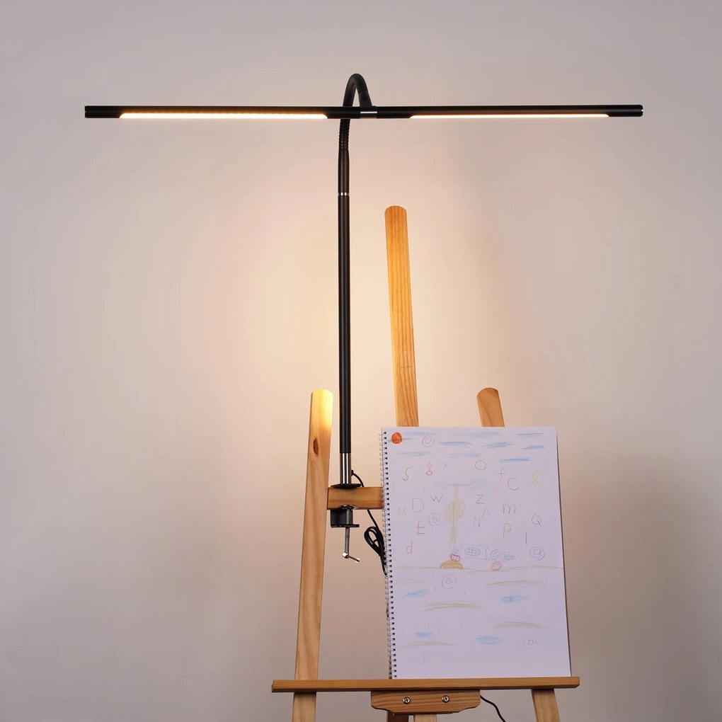 Stolná LED lampa NOX, svorka, diaľkové ovládanie