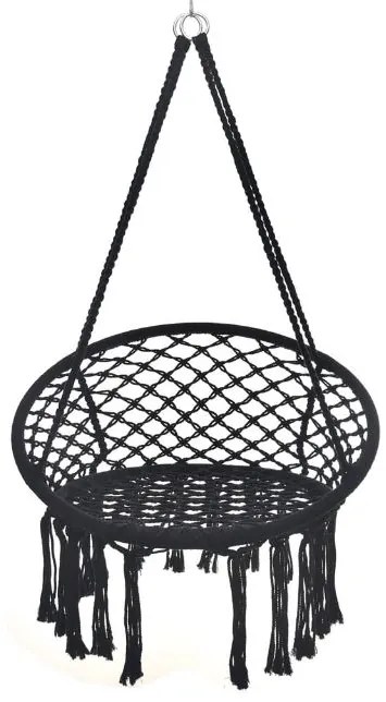 Závesné hojdacie kreslo LUNA - čierne