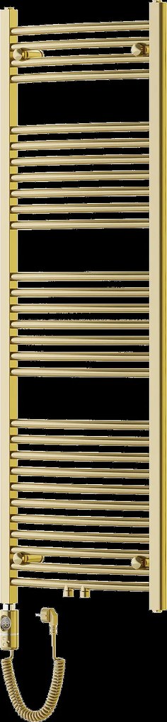 Mexen Ares, elektrické vykurovacie teleso 1500x500 mm + vykurovacia tyč 600 W, zlatá lesklá, W102-1500-500-2600-50