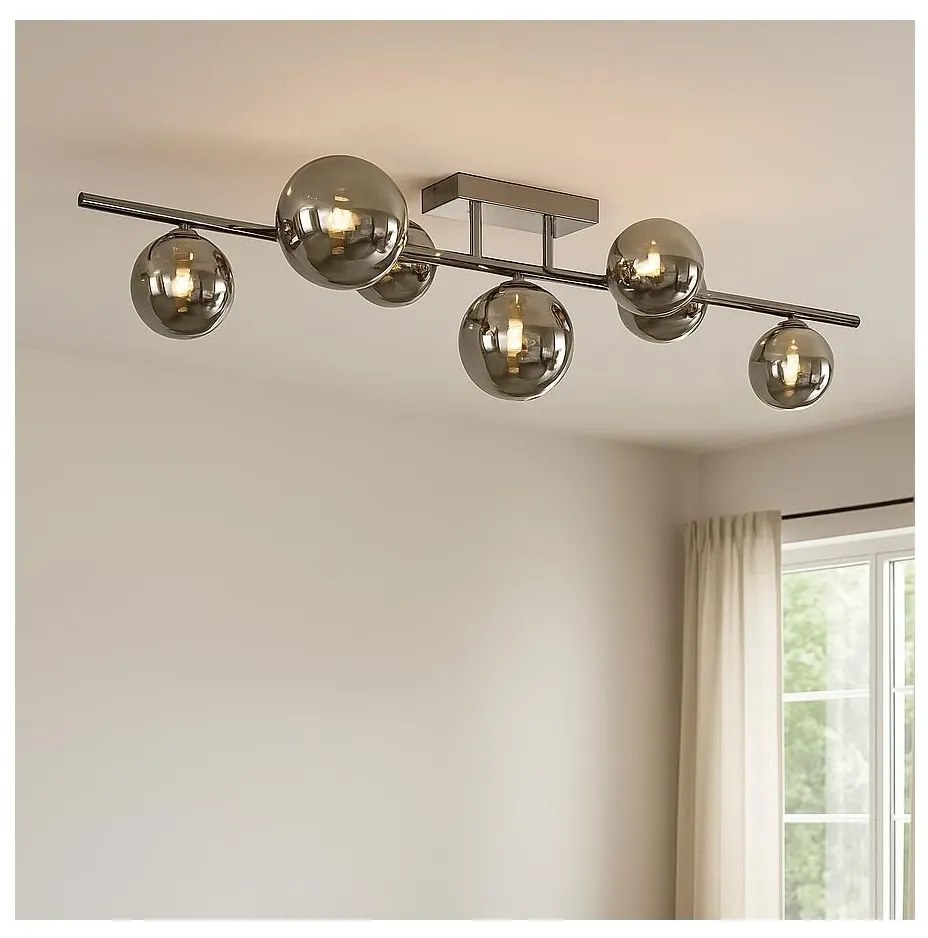 Brilagi - LED Prisadený luster MILLA 7xG9/3W/230V lesklý chróm/dymová BG1819