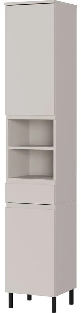 Krémová vysoká/úzka kúpeľňová skrinka 34x190 cm Salinas – Germania