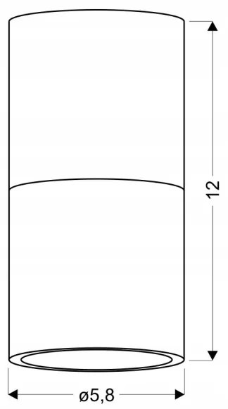 Stropné svietidlo TUBA 1xGU10/15W/230V