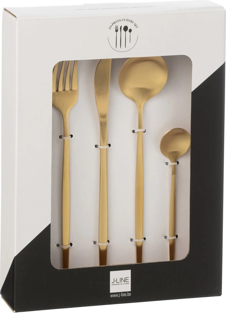 24-dielna zlatá sada príboru Linea – 27 cm