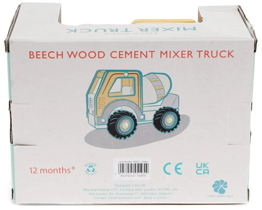 Drevené autíčko Cement Mixer – Rex London