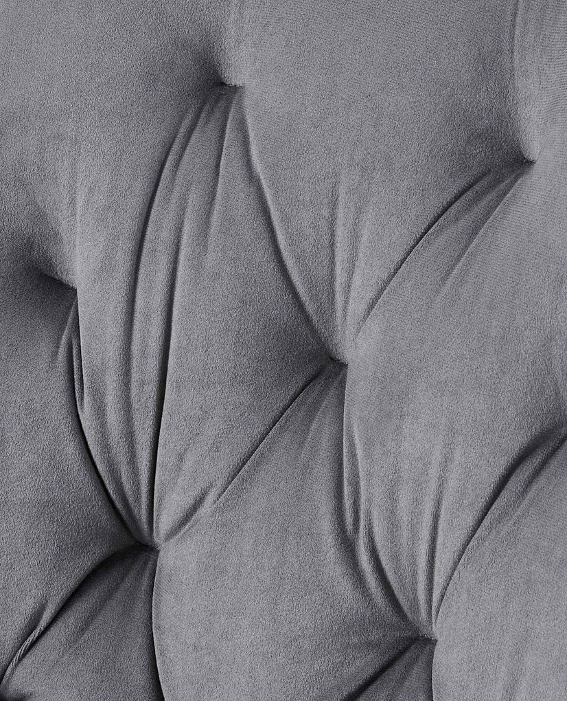 Jedálenská stolička Wallace - zamat - Tmavo sivá