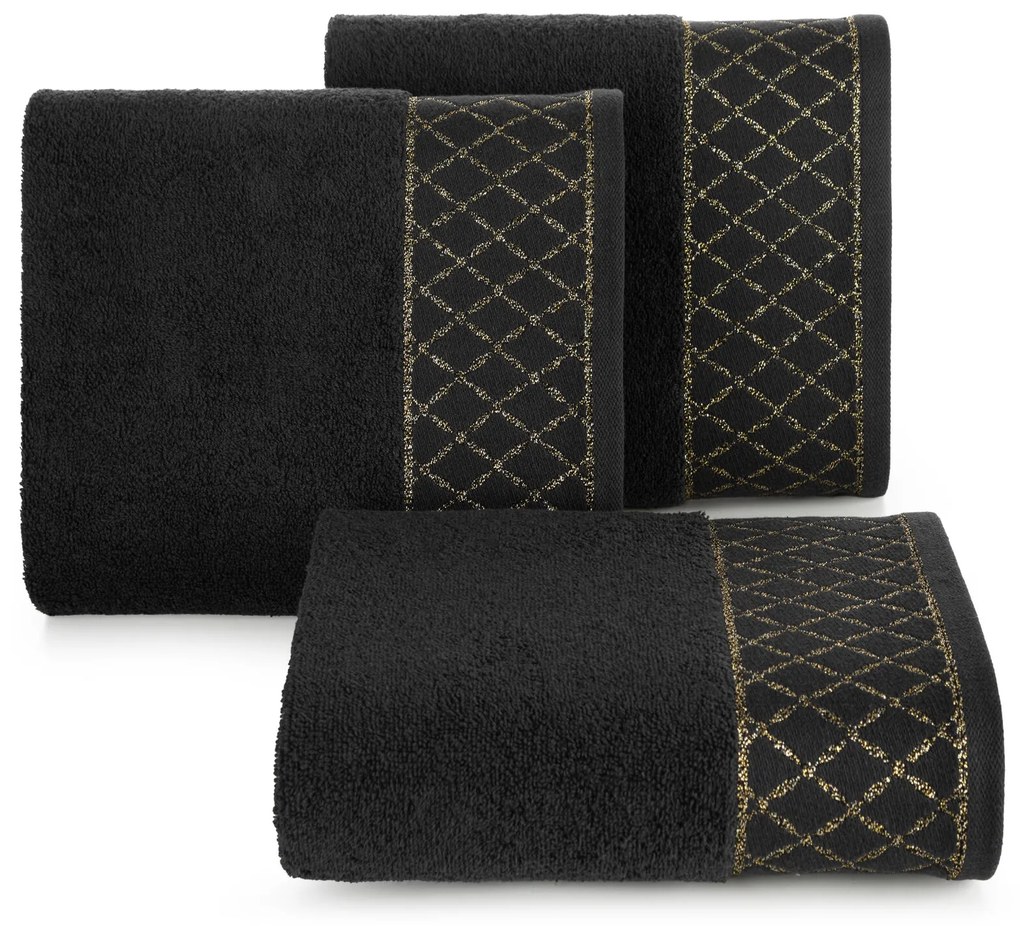 BAVLNENÝ UTERÁK LAYLA 30X50 CM ČIERNA