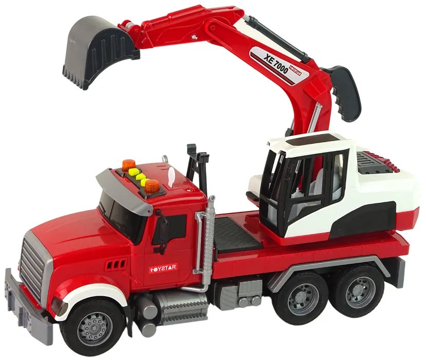 LEAN TOYS Nákladné auto s bagrom