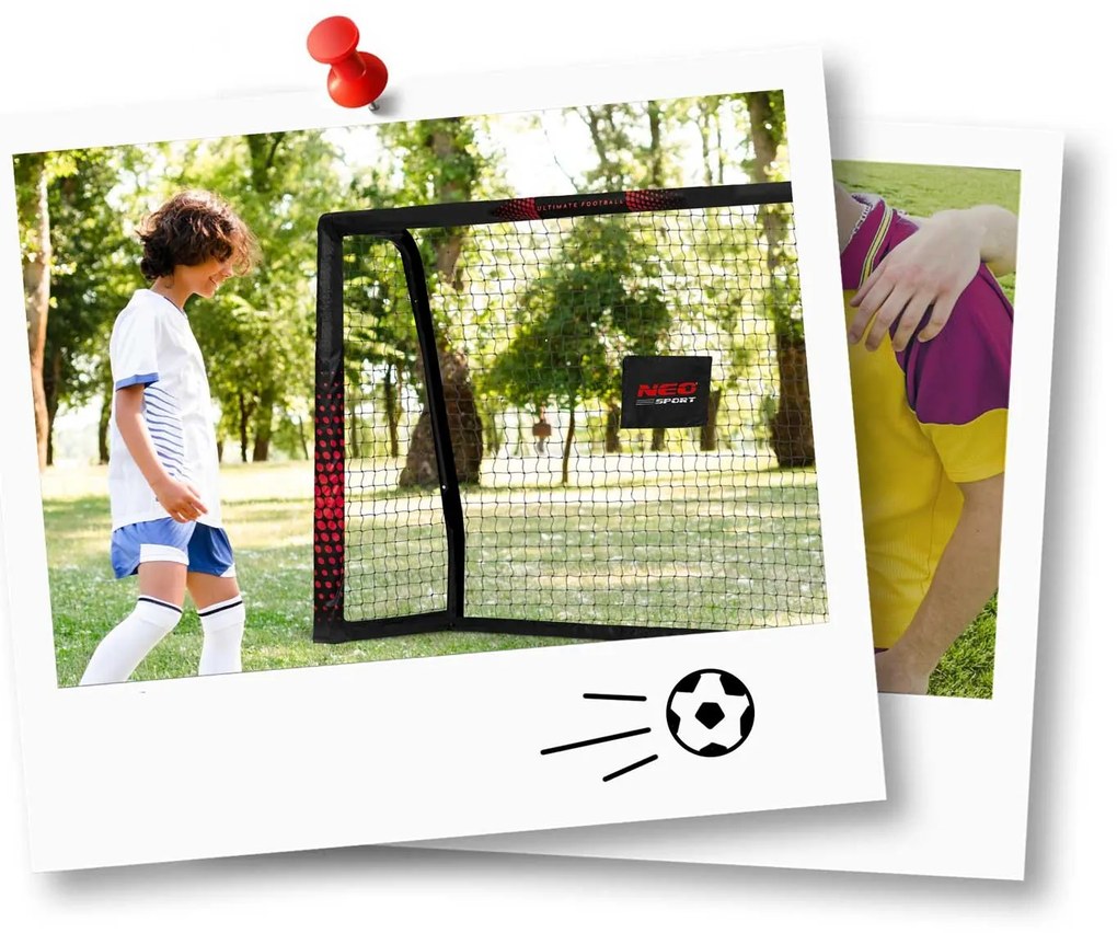 Neo-Sport Futbalová bránka 180 x 120 x 60 cm NS-463 čierno-červená