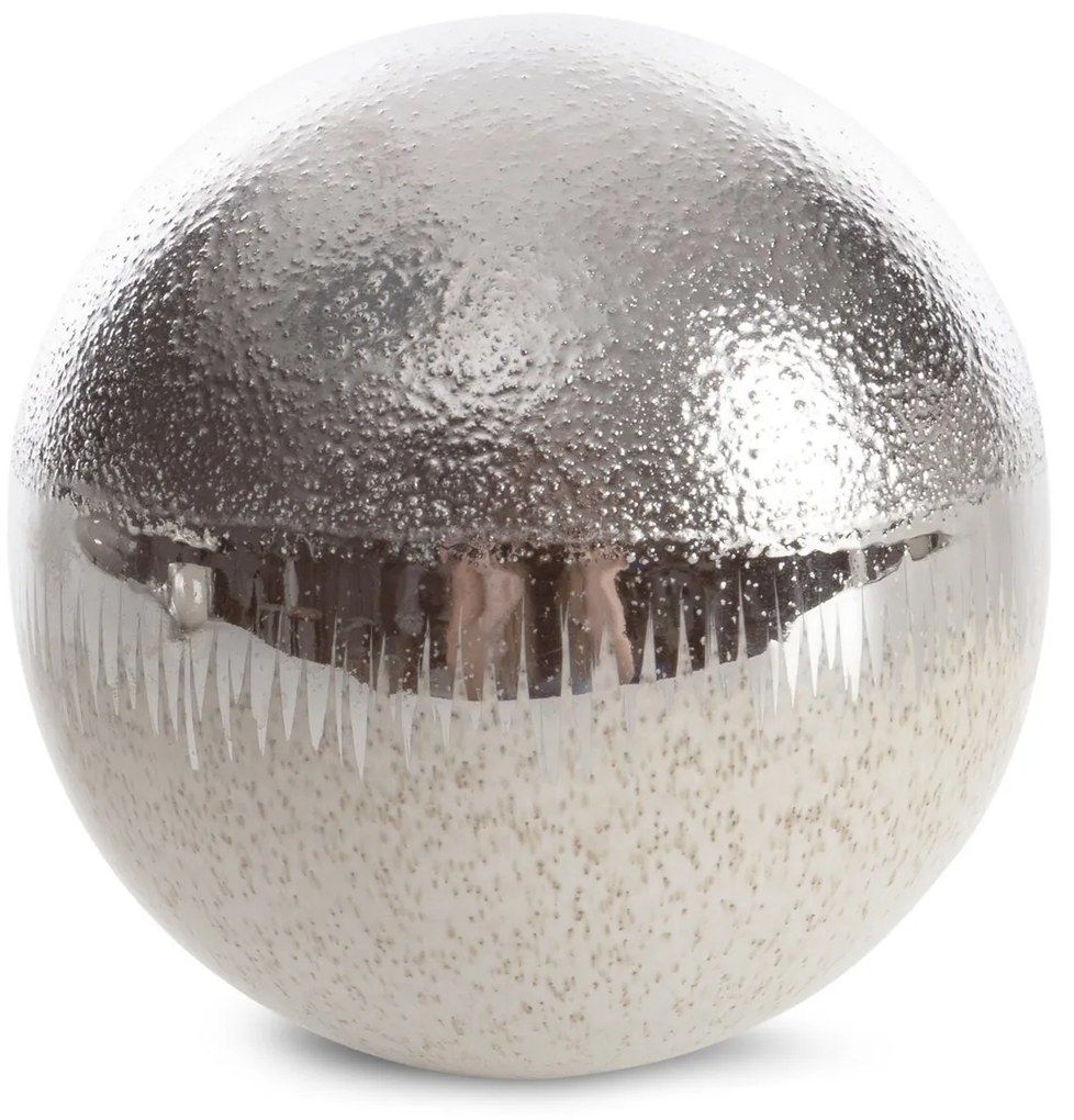 DEKORAČNÁ GUĽA MAX 11X11 CM KRÉMOVÁ