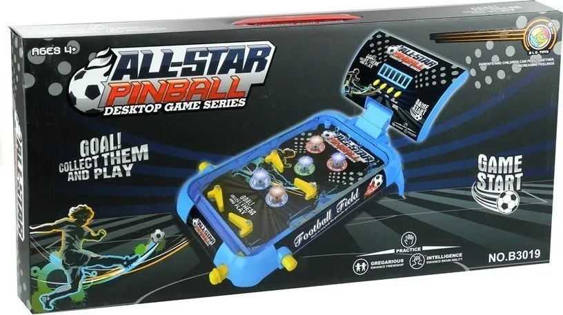 LEAN Toys Obratnostná hra Pinball Flipper so svetelnými efektmi, 53 cm