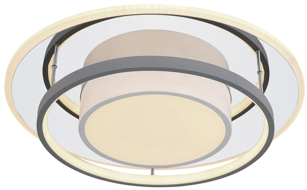 GLOBO Stropné LED moderné osvetlenie LEOLA, 60W, teplá biela-studená biela, 49cm, okrúhle