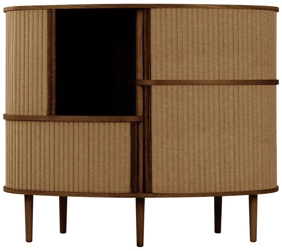 Hnedo-svetlohnedá skrinka v dekore duba s posuvnými dverami 120x100x50 cm Audacious – UMAGE