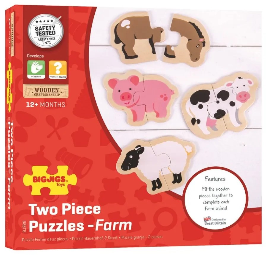 Bigjigs Easy puzzle Zvířátka z farmy
