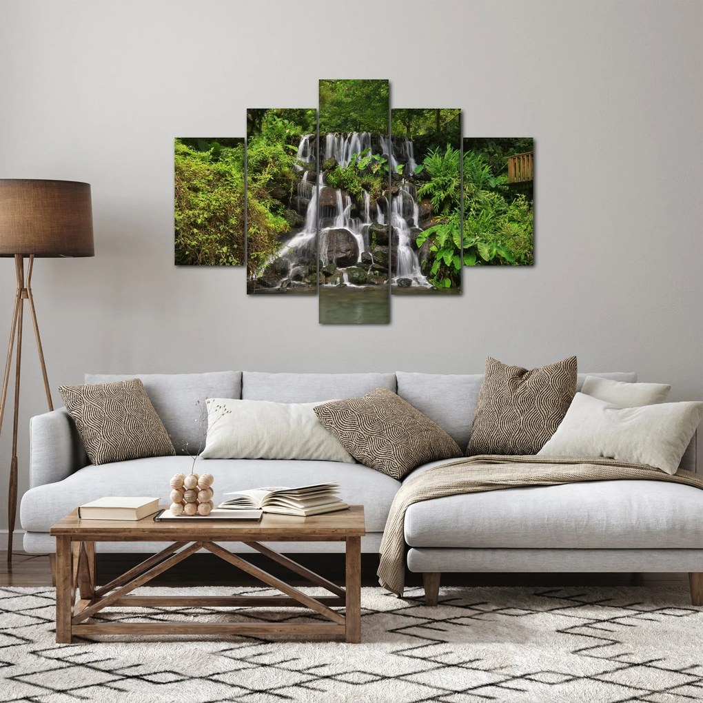Obraz vodopádov v tropickom lese (150x105 cm)