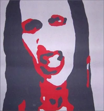 Ručne maľovaný POP Art obraz Marilyn Manson | rôzne rozmery