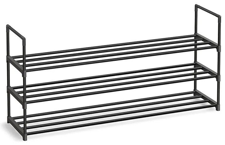 3-poschodový kovový stojan na topánky 116x30x55cm