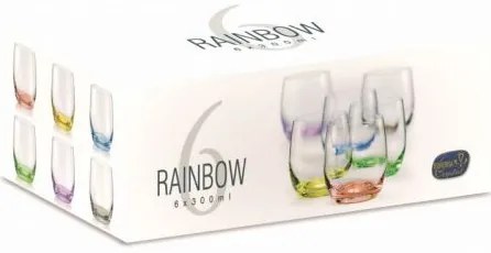 Crystalex Farebné poháre Club Rainbow 300 ml, 6 ks