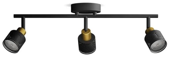 Philips - Bodové svietidlo NIALL 3xGU10/5W/230V čierna/mosadz