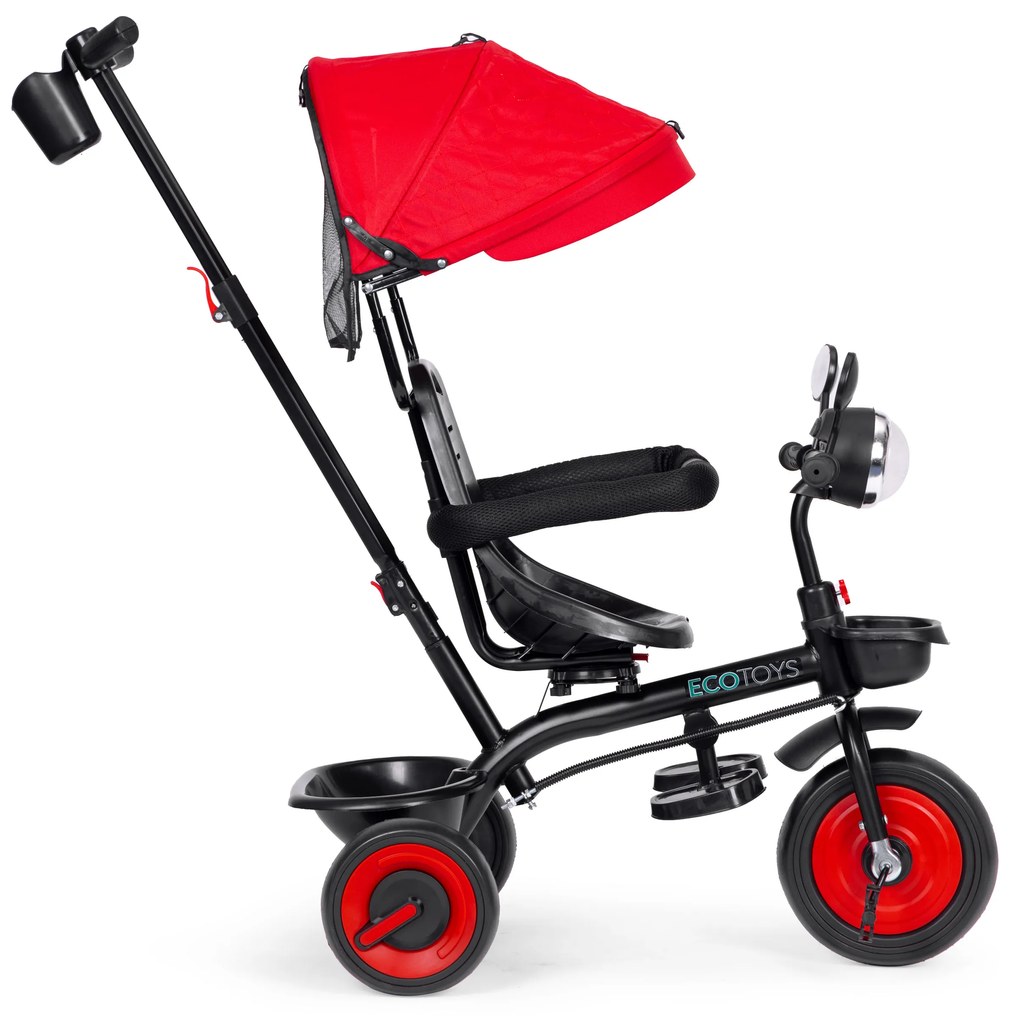 ECOTOYS Detská trojkolka 3v1, Red