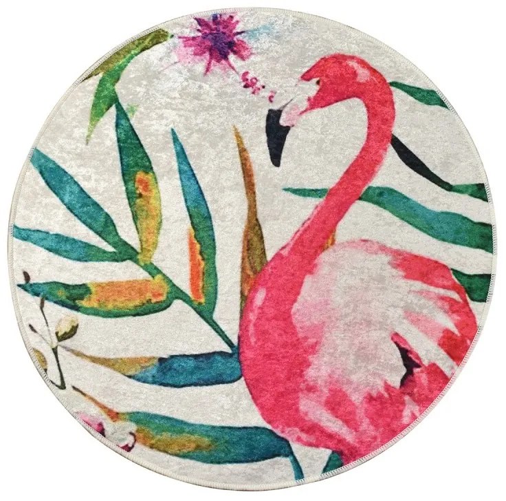 Kúpeľňový koberec PLAMENIAK kruh 140 cm viacfarebný