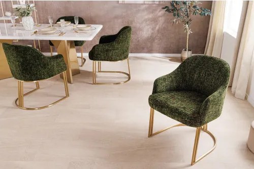 Stolička 45928 Art Living Látka Chenille Zelená - Komfort-nábytok