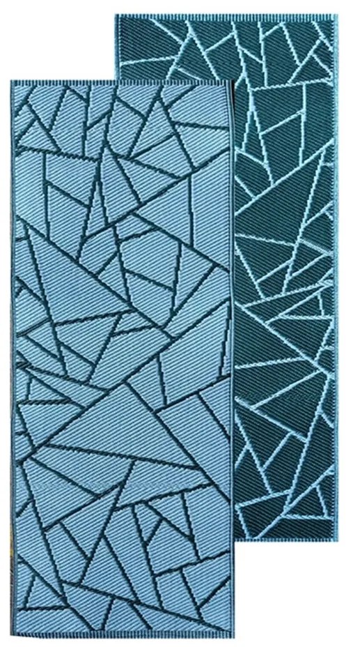 Esschert Design Koberec Hallie, 68x125,5 cm, modrá