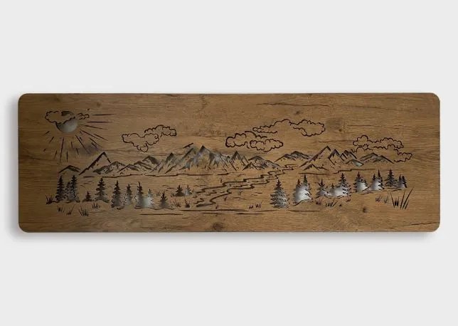 Podsvietený obraz vrchy a les