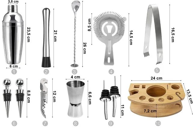 Koktejlový set CHESTER (12 ks)