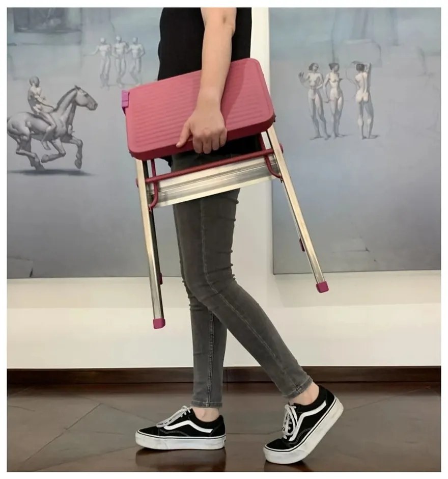 Kovové schodíky 47 cm M2 ALU Taburete – Rolser