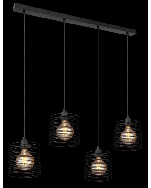Globo 15640-4H - Luster na lanku TILLY 4xE27/60W/230V čierny