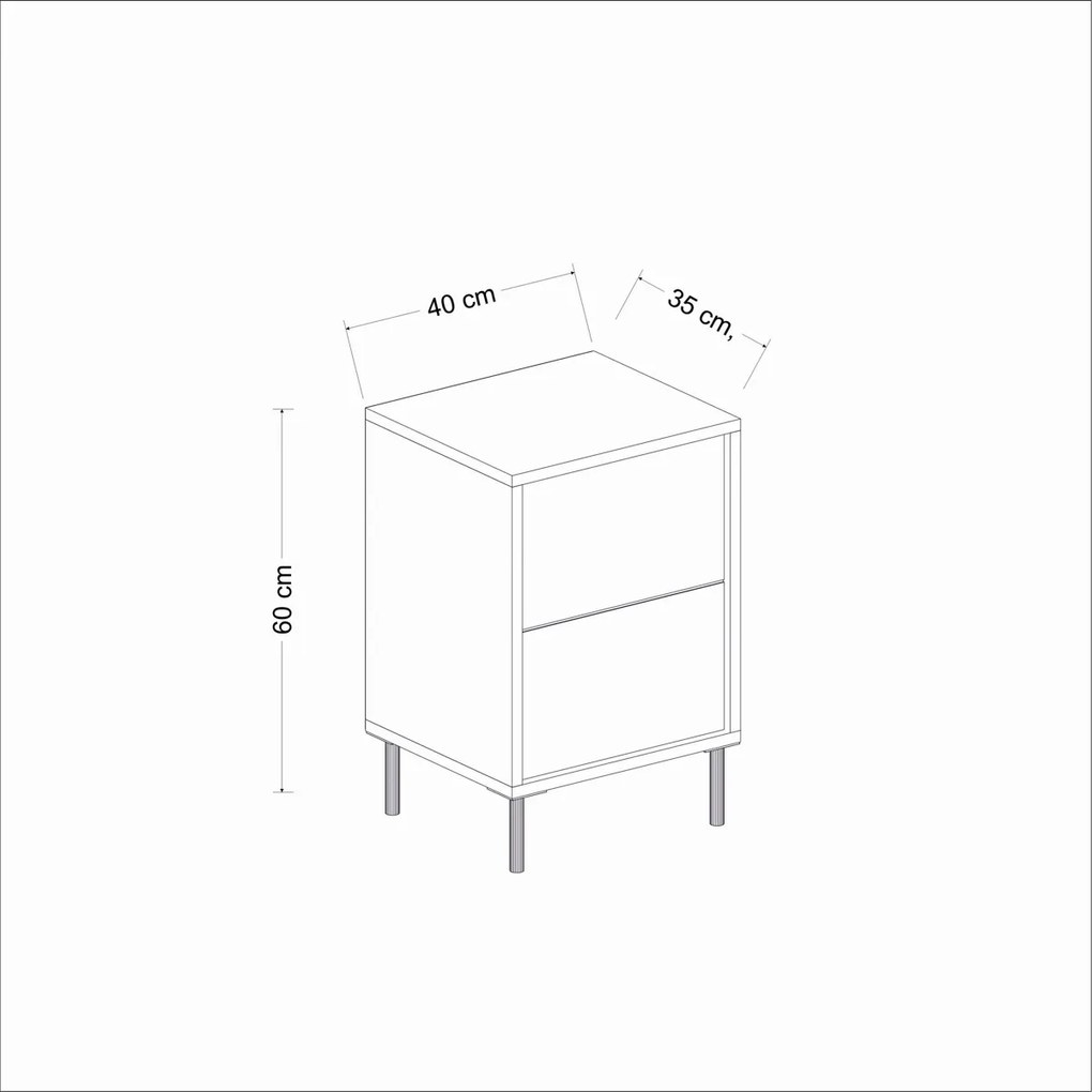 Nočný stolík Imaj Marble White