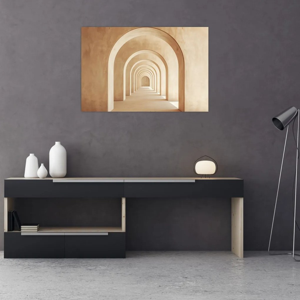 Obraz - Béžový priechod (90x60 cm)