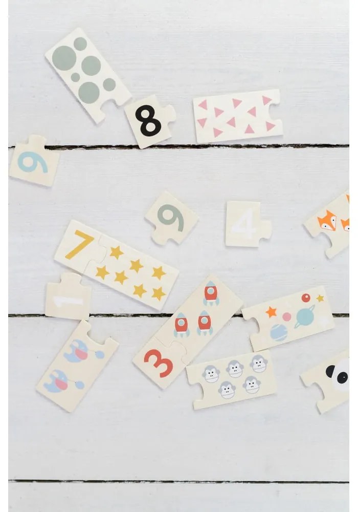 Drevené detské puzzle (počet dielikov 20) Numbers – Kindsgut