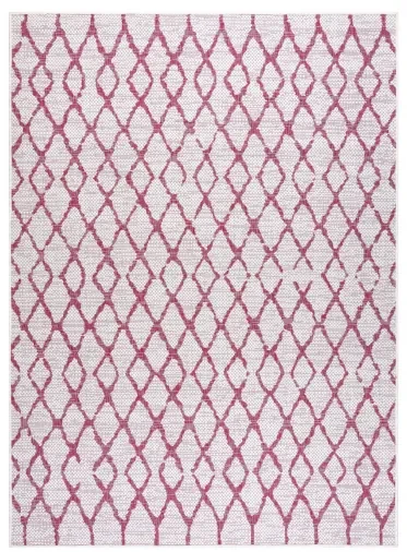 Koberec SISAL SION MREŽA 22129 ecru / fuksia