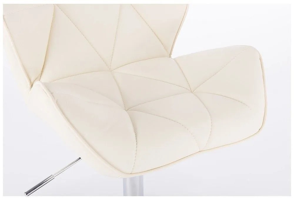 LuxuryForm DESIGN Stolička MILANO na zlatom kríži - krémová