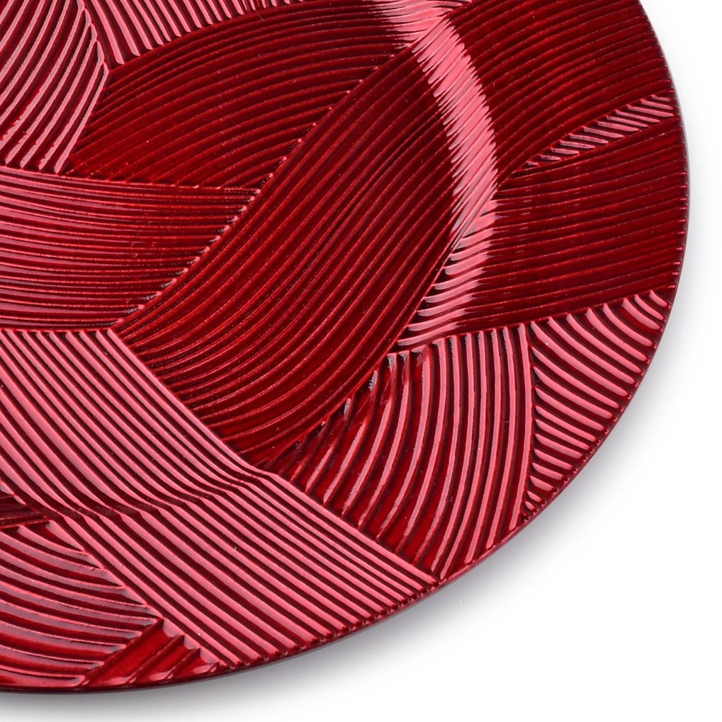 Dekorativní podtalíř BLANCHE COLOURS II 33 cm červený