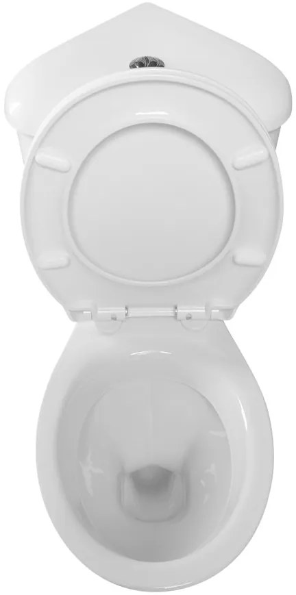 Aqualine Aqualine, CLIFTON Rohový WC kombi misa s nádržkou vrátane splachovacej súpravy, biela, FS1PK