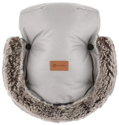 PETITE&amp;MARS - Rukávniky na kočík FURRY Champagne Shower