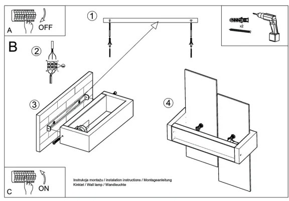 Sollux SL.0079 - Nástenné svietidlo FENIKS 1 1xE27/60W/230V biela
