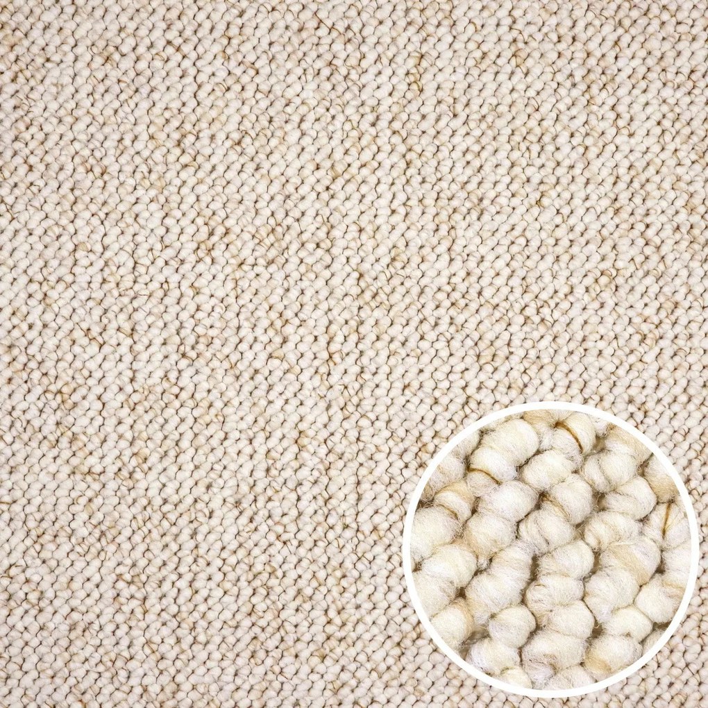 Balta, AKCIA: 100x300 cm Metrážny koberec Wolly 610 sv. béžová, šíře, béžová, filc, obývacia izba