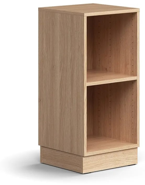 Knižnica QBUS, 1 polica, so soklom, 868x400x400 mm, dub