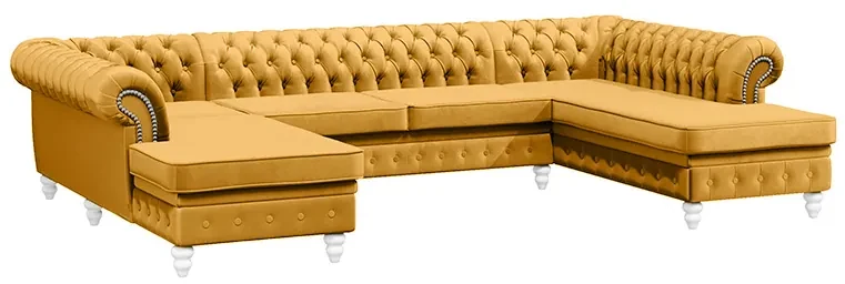 PROXIMA.store - Luxusná sedačka CHESTERFIELD LONG U FARBA NÔH: čierna, DRUH LÁTKY: TORRE - 17, FARBA OZDOBNÝCH ŠPENDLÍKOV: barok